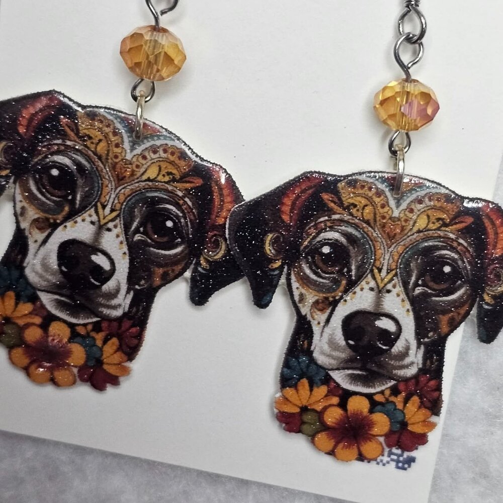 Handmade dog earrings